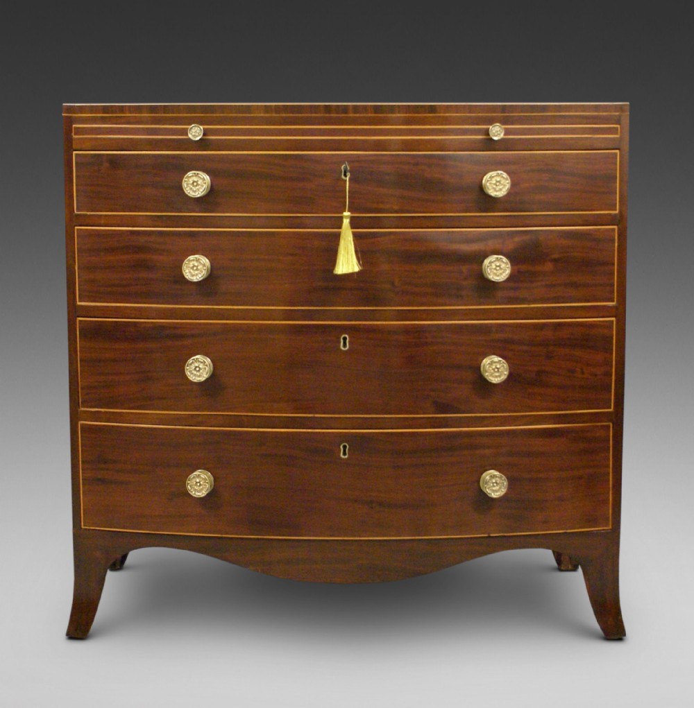 A George IV mahogany bow-fronted chest