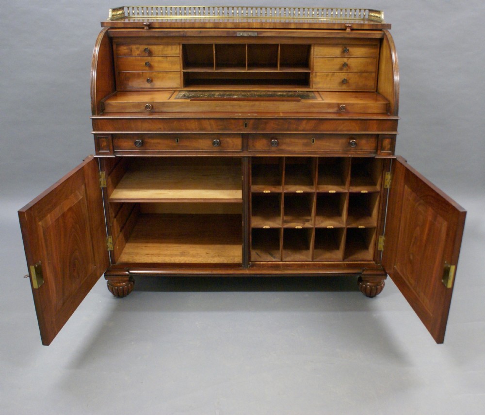 A superb cylinder desk attributed to Gillows View IV