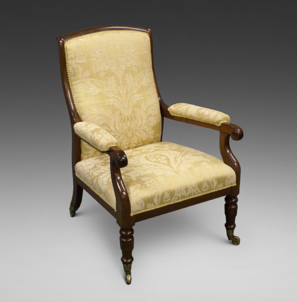 A William IV mahogany arm chair