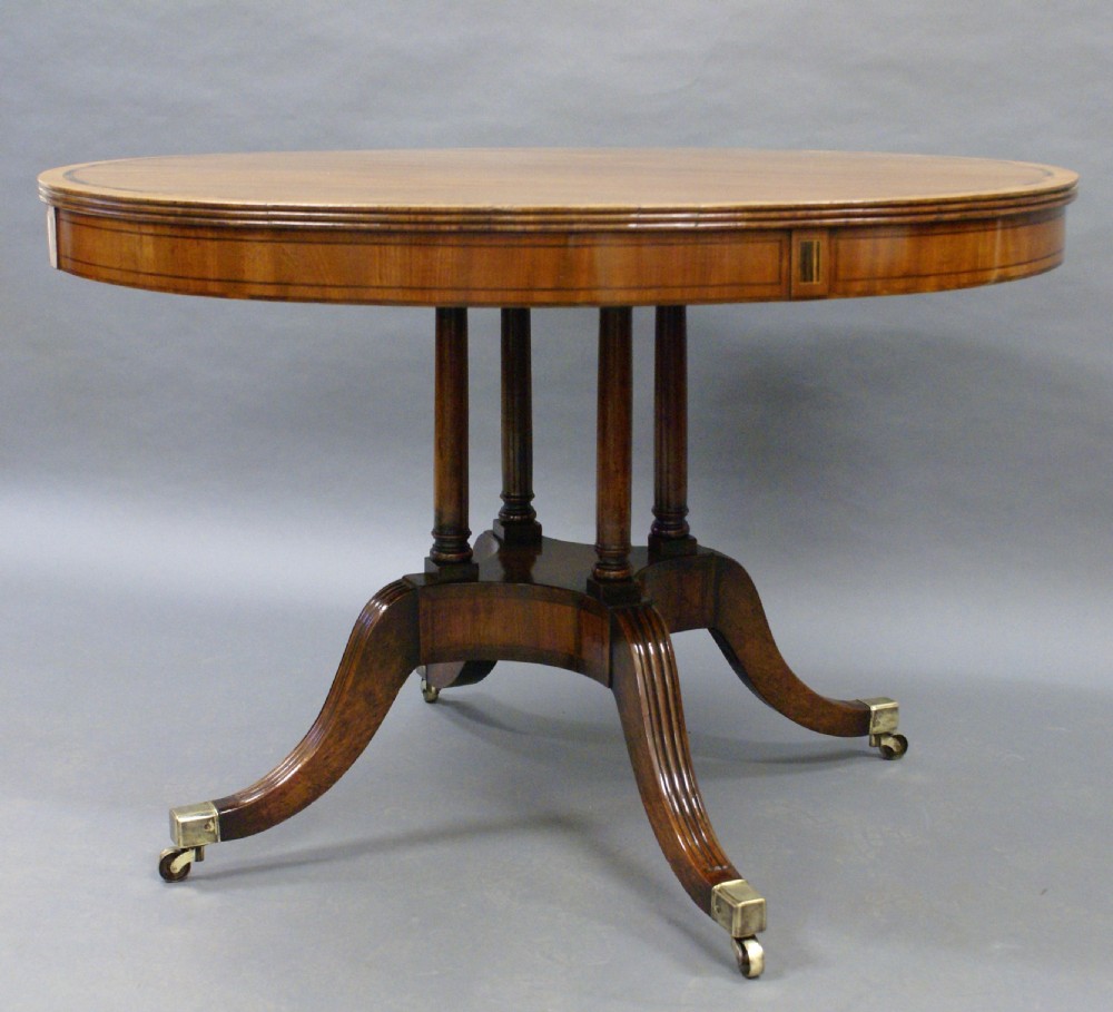 A Regency mahogany and corromandle centre table View V