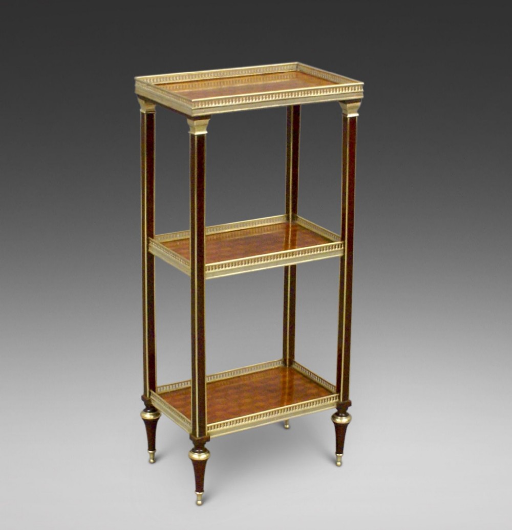 French 19th century brass mounted étagère