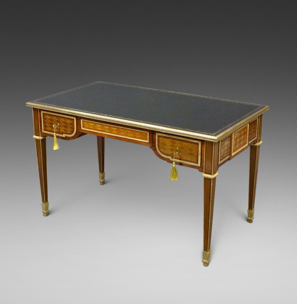 A fine Louis XVI style bureau plat
