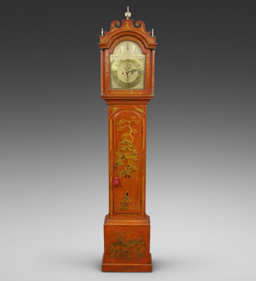 A Chinoiserie long case clock by John Anns