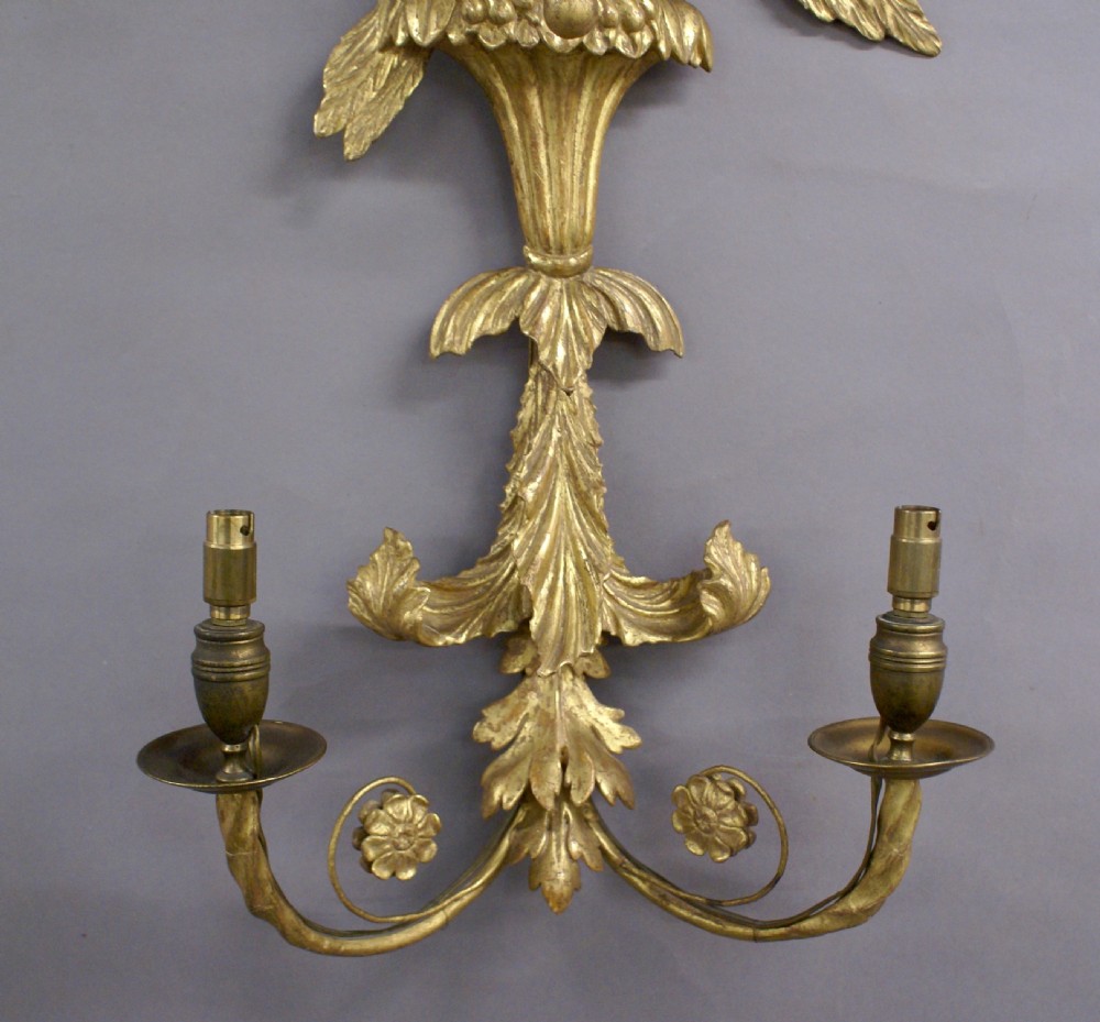 A set of gilt wood spread eagle wall lights View IV