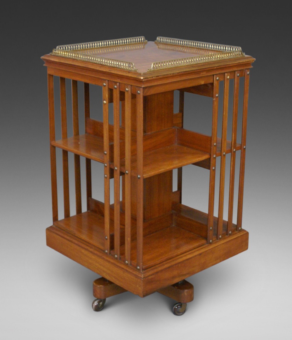 A maples & Co revolving bookcase