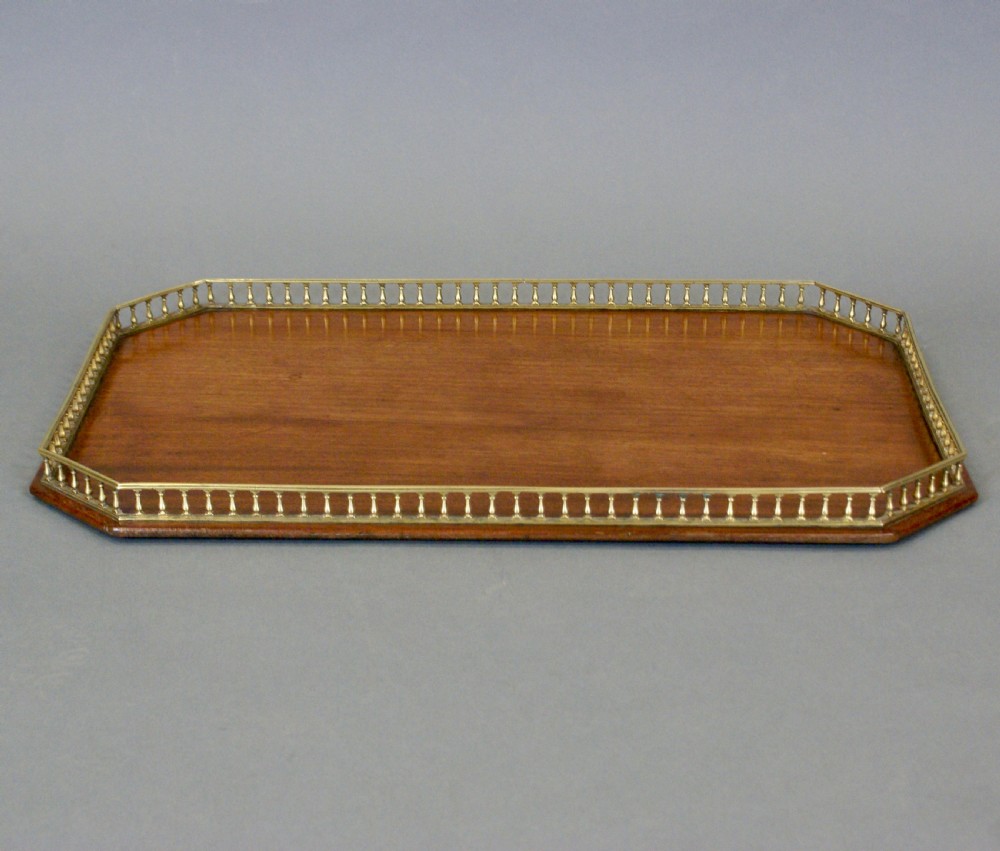 A mahogany and brass galleried tray View IV