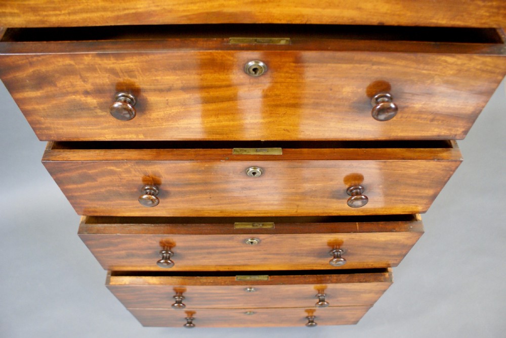 A late Regency tall mahogany chest View V