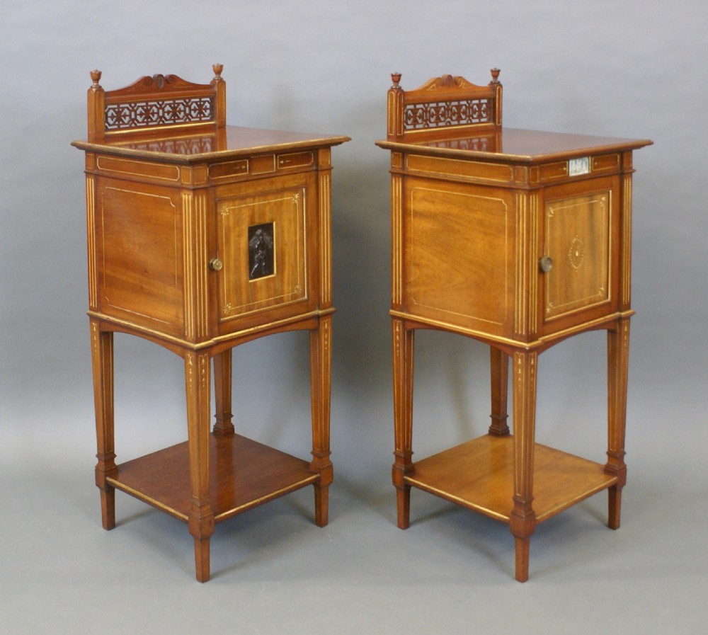 A matched pair of Gillows bedside cabinets View II
