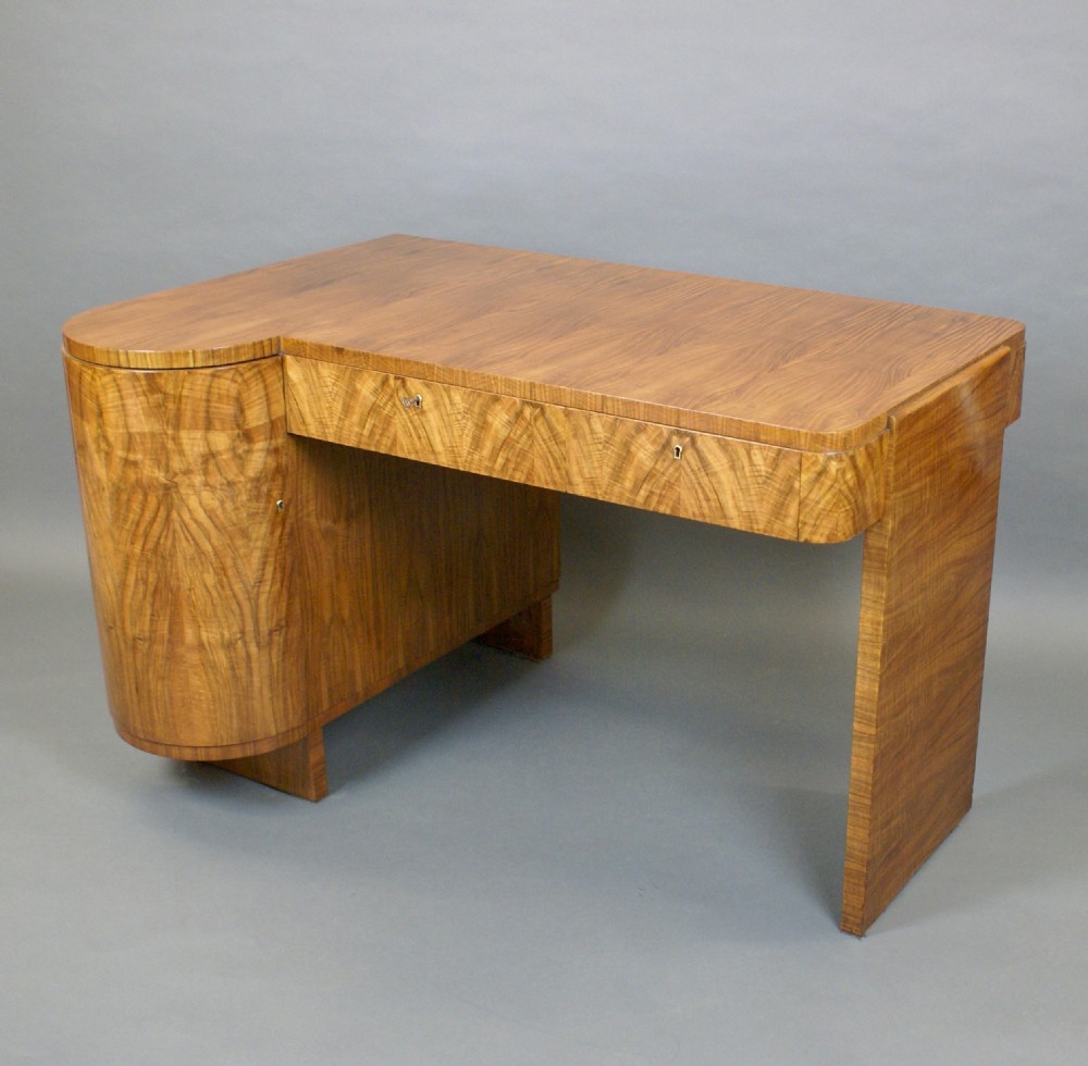 An Art Deco walnut desk View IV