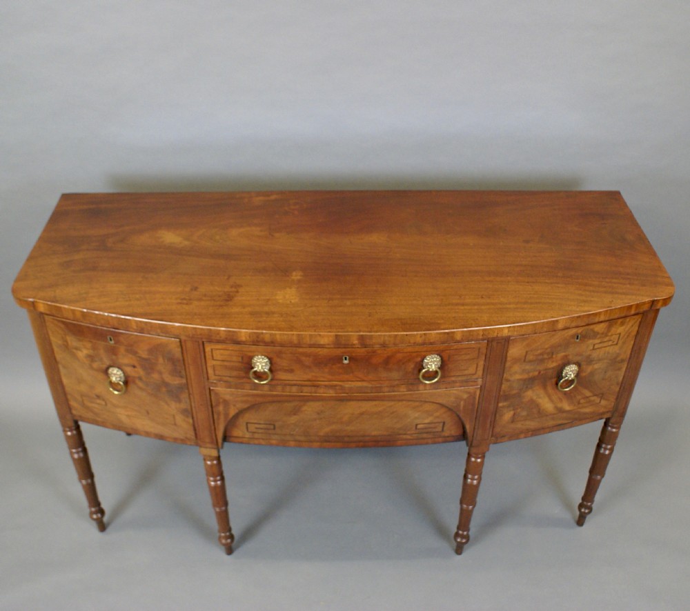 A late Regency mahogany bow-fronted sideboard View V