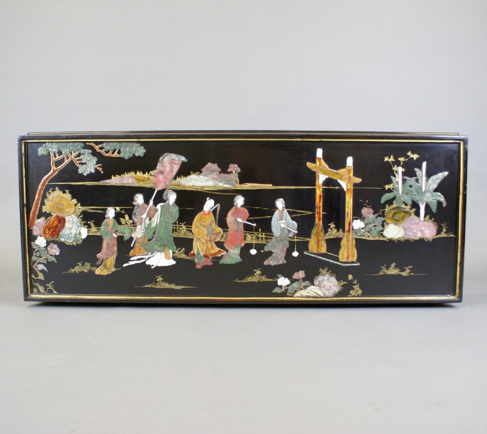 A black Jappaned chioniserie coffee table View II