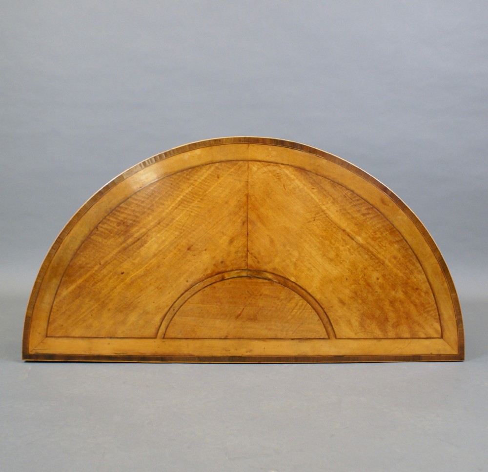 A rare satinwood & paint decorated card table View II