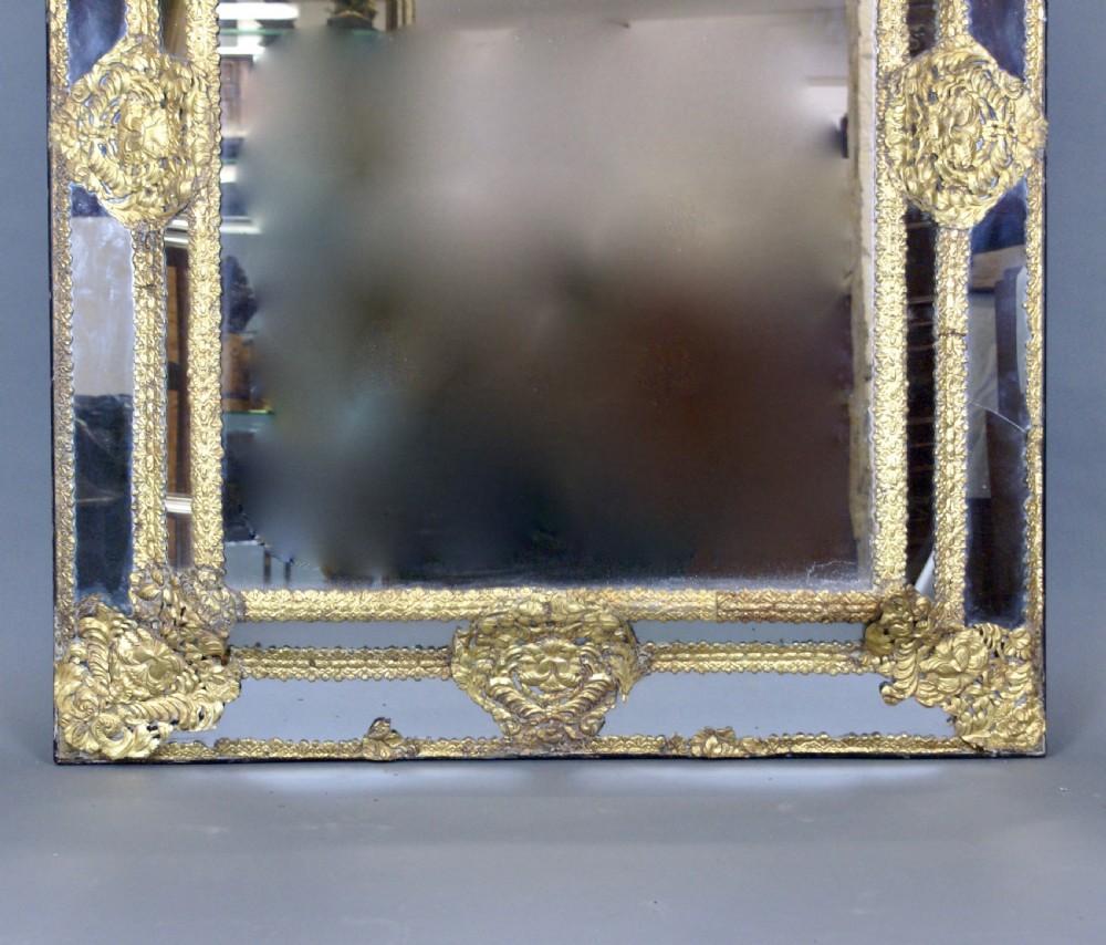 Extremely large 18thC Flemish Repousse mirror View IV
