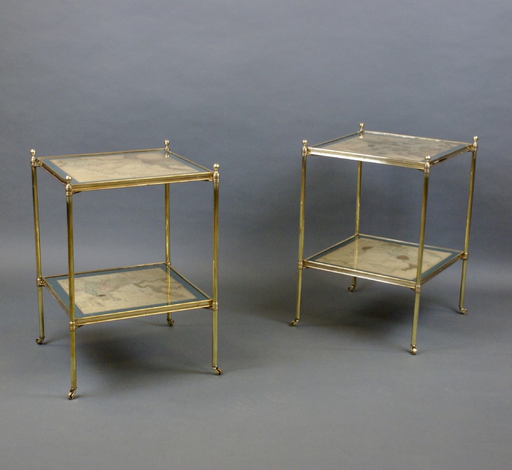 A pair of brass 1930's Etageres View IV