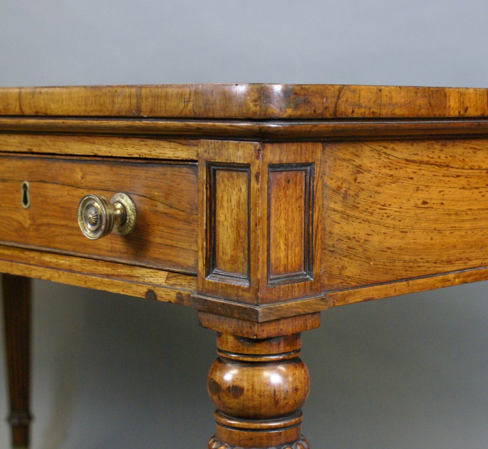 A fine George III period rosewood writing table View III