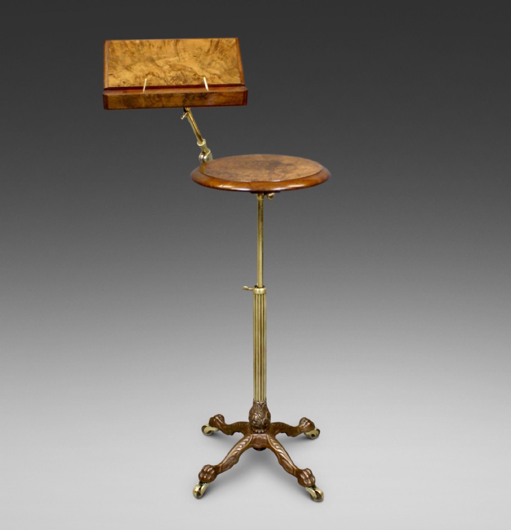 Victorian burr walnut Reading Table