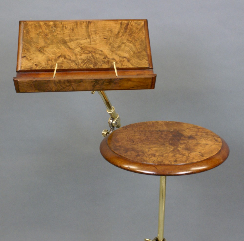 Victorian burr walnut Reading Table View II