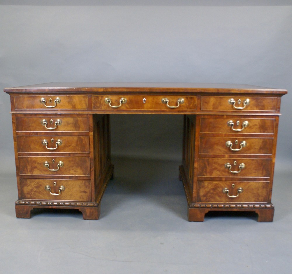 A Late 19Thc Mahogany Partners Desk View V