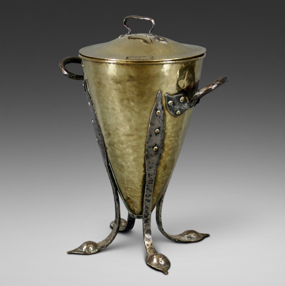 A Superb Art Nouveau Coal Scuttle