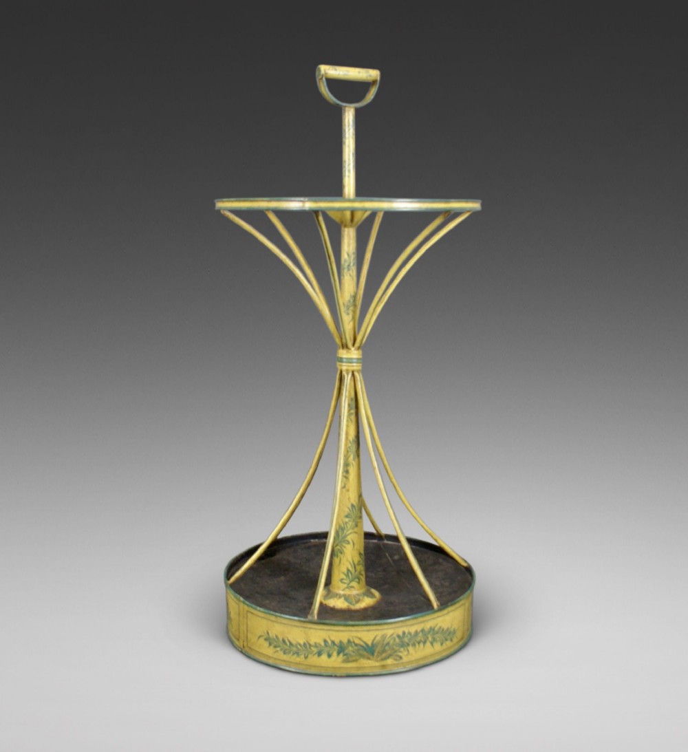 A Rare Regency Tole Stick And Umbrella Stand