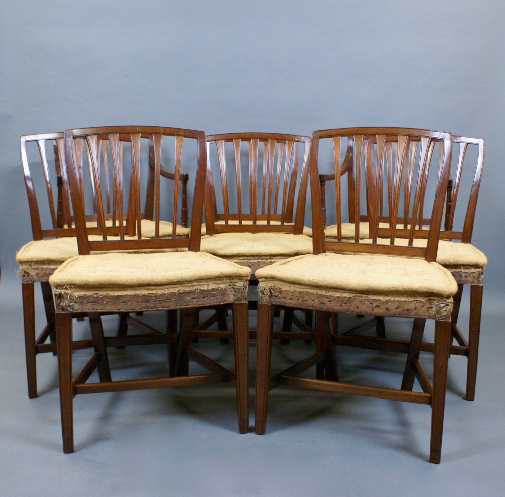 An Elegant Set Of 8 Late 18Thc Dining Chairs View IV