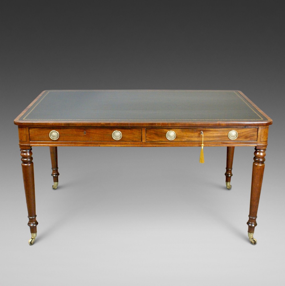 William IV mahogany library writing table