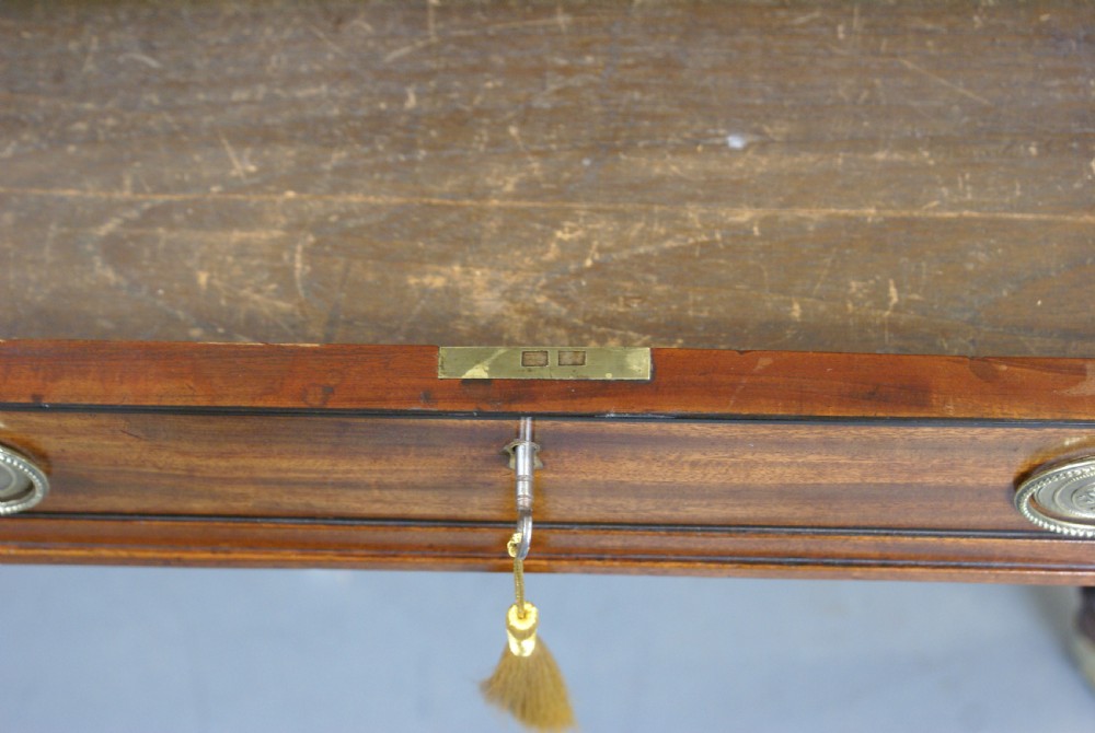 William IV mahogany library writing table View VI
