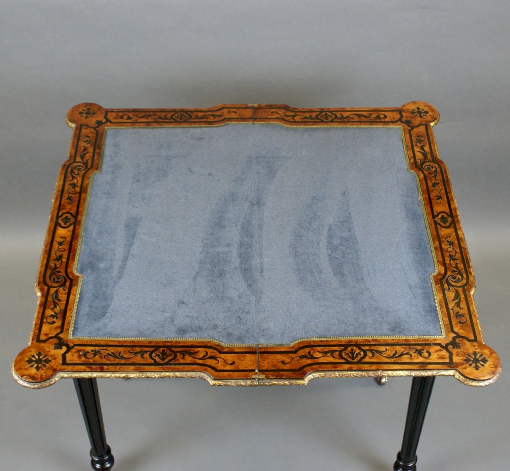 An Attractive Inlaid And Ormolu Mounted Card Table View VIII