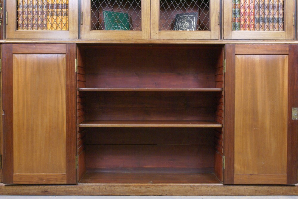 George III Mahogany Library Bookcase View IV