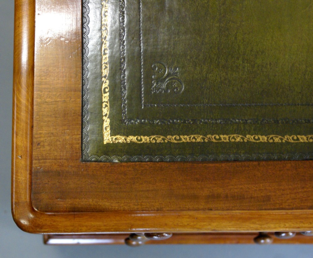 A Very Large 19thC Mahogany Partners Desk View II