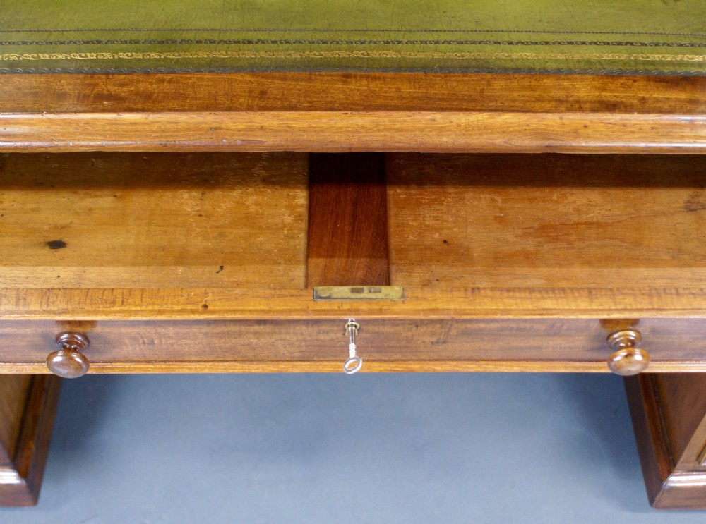 A Very Large 19thC Mahogany Partners Desk View V