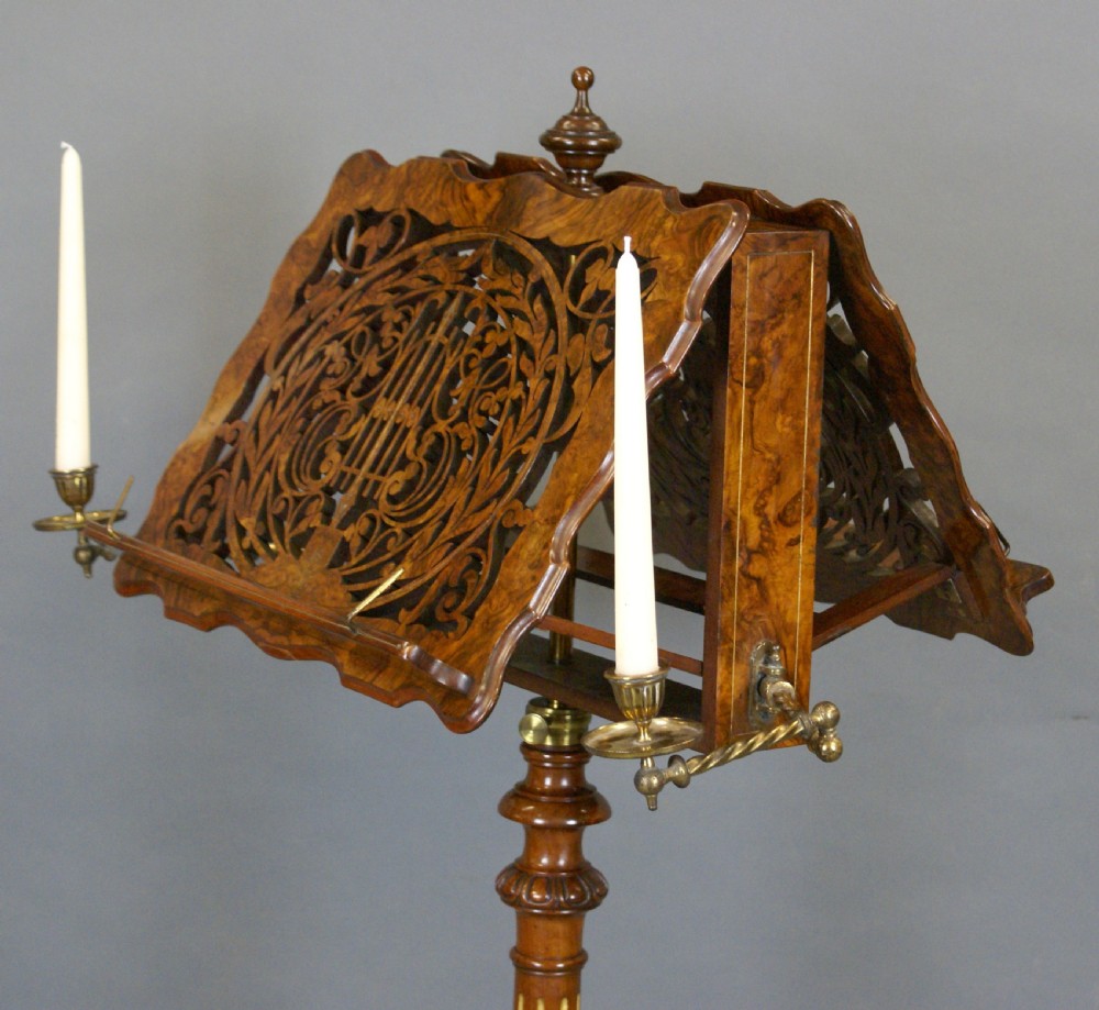 An Exceptional Quality Walnut Duet Stand View IV