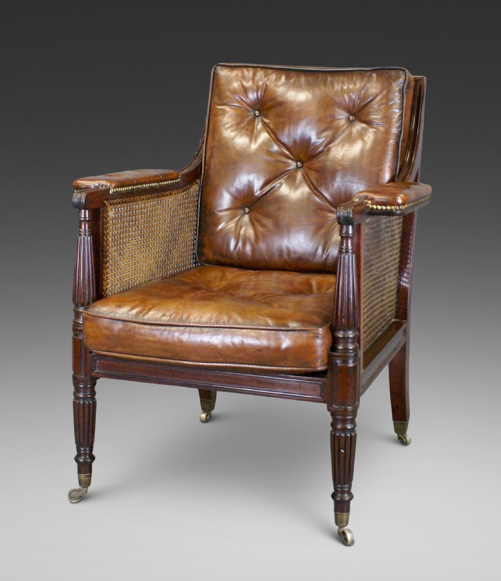 A Fine Regency Mahogany Bergere