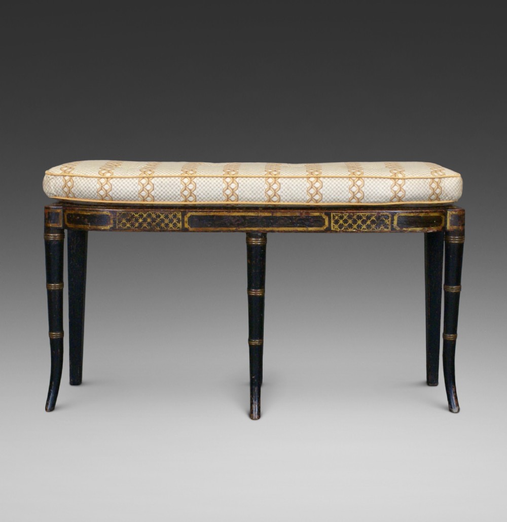A Rare Regency Chinoiserie Window Seat