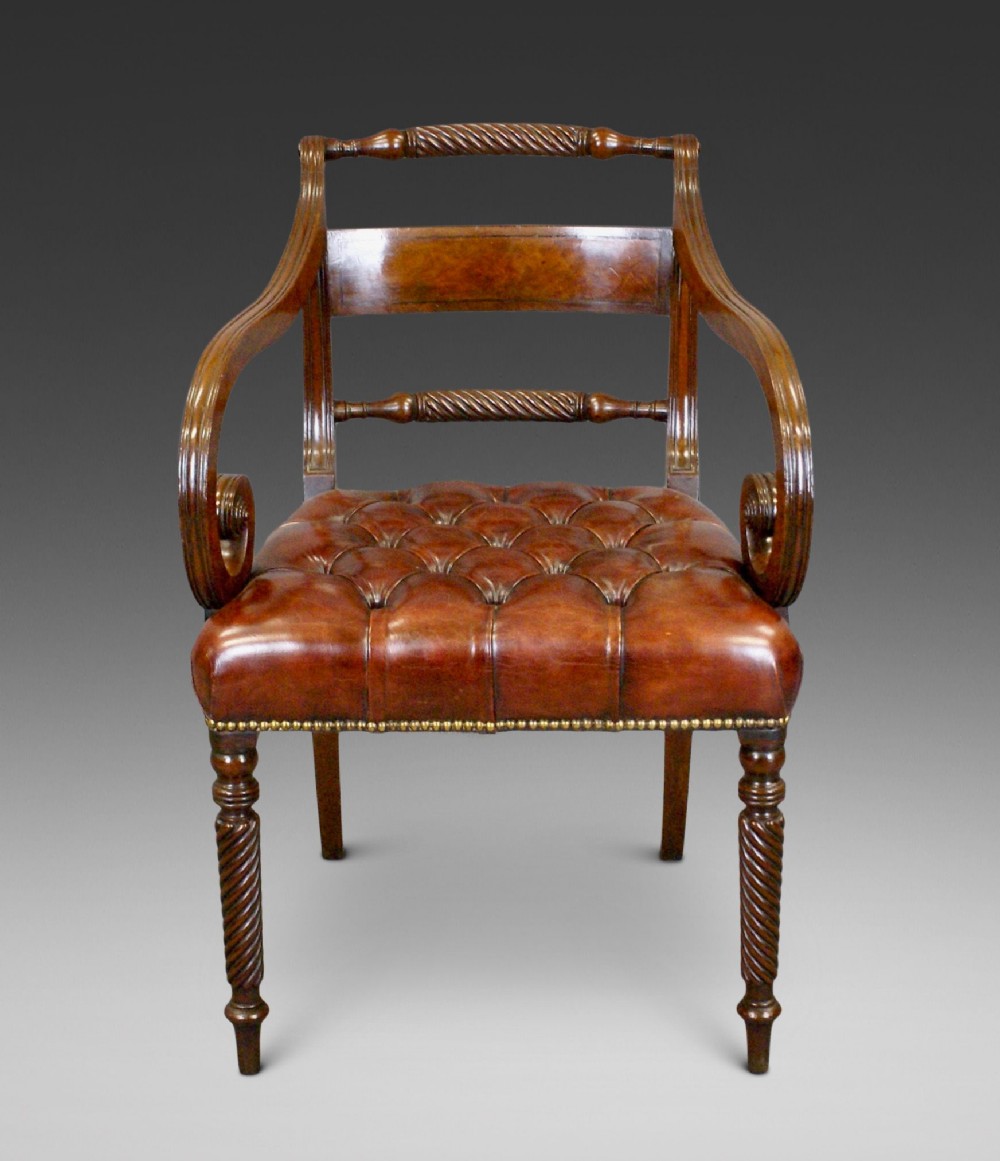 A Regency Mahogany Desk Chair