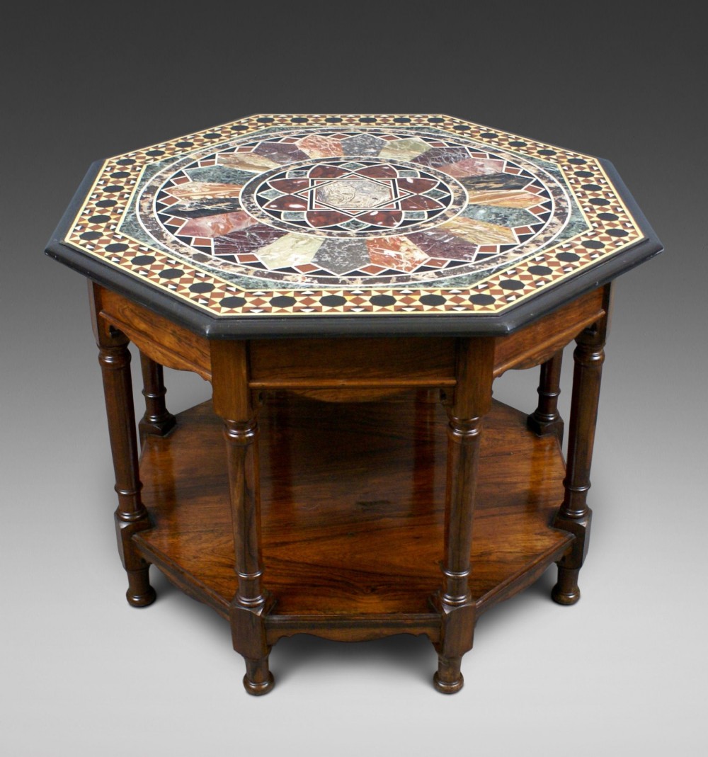 A Superb 19Th Century Specimen Marble Top Table