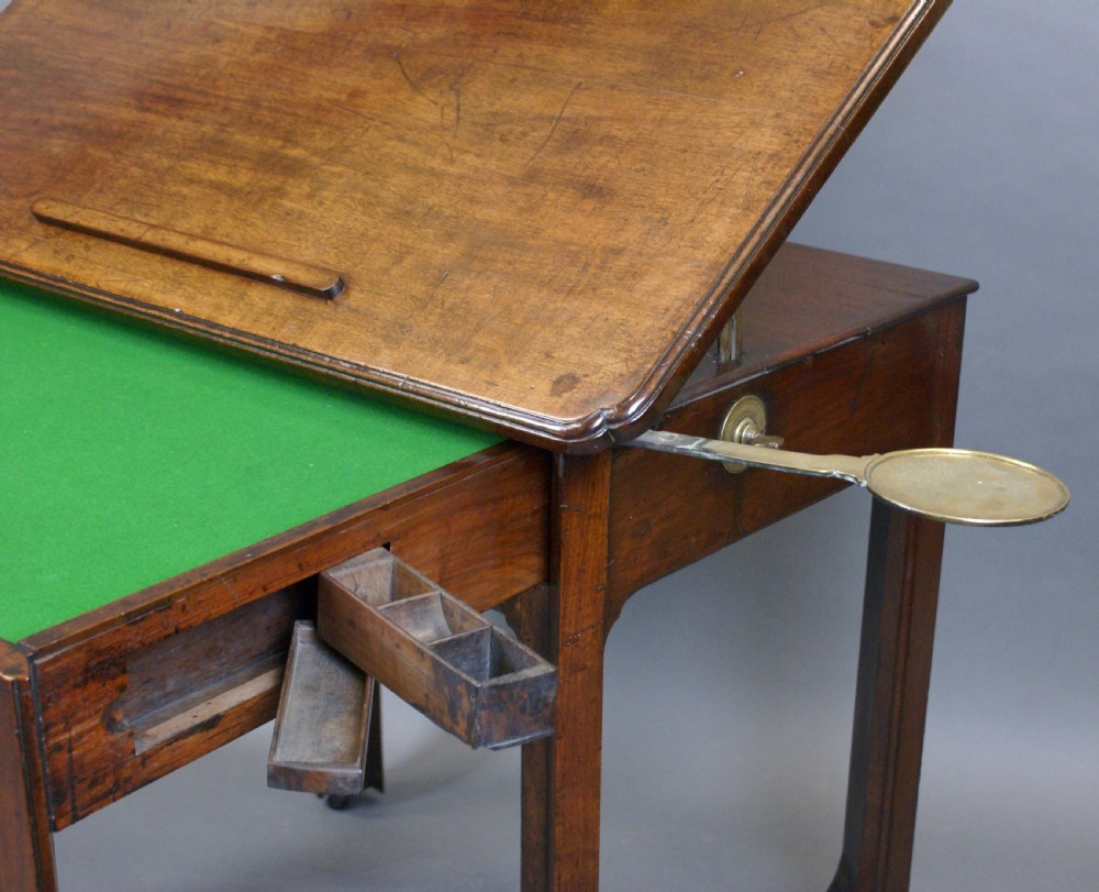 George II Mahogany Architects Table View IV