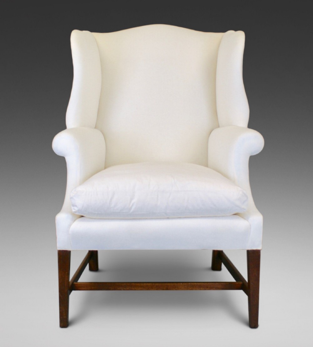 A George III Mahogany Wing Chair