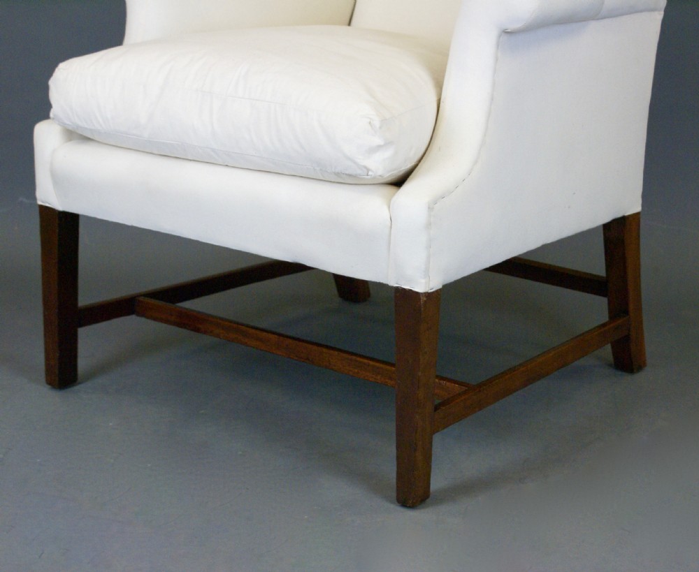 A George III Mahogany Wing Chair View VI