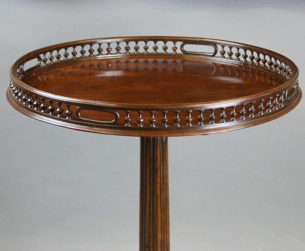 A George III gallery top tripod table View III