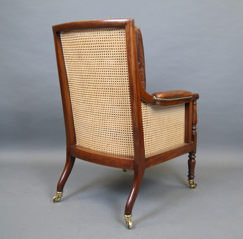 A Regency Mahogany Bergere Chair View IV