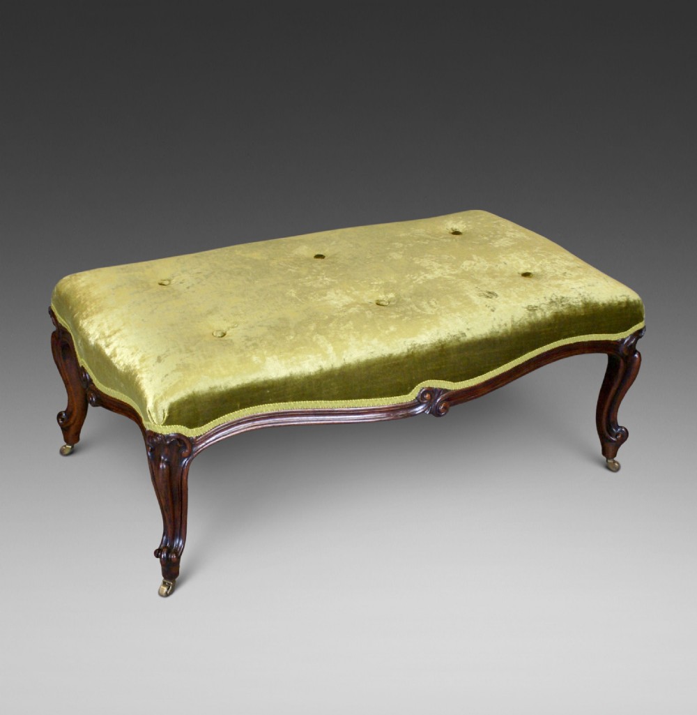 A Large Victorian Rosewood Stool.