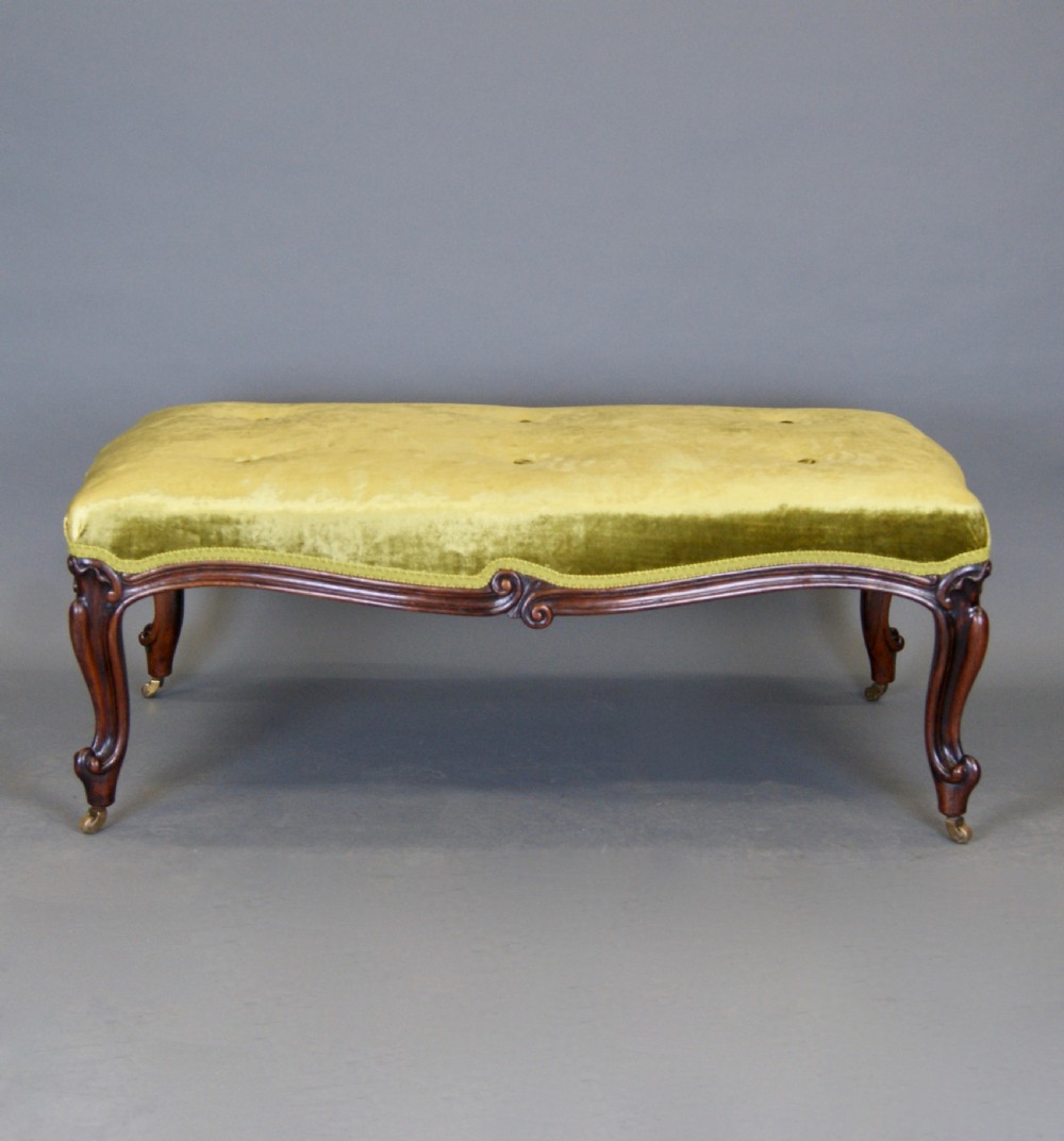 A Large Victorian Rosewood Stool. View II