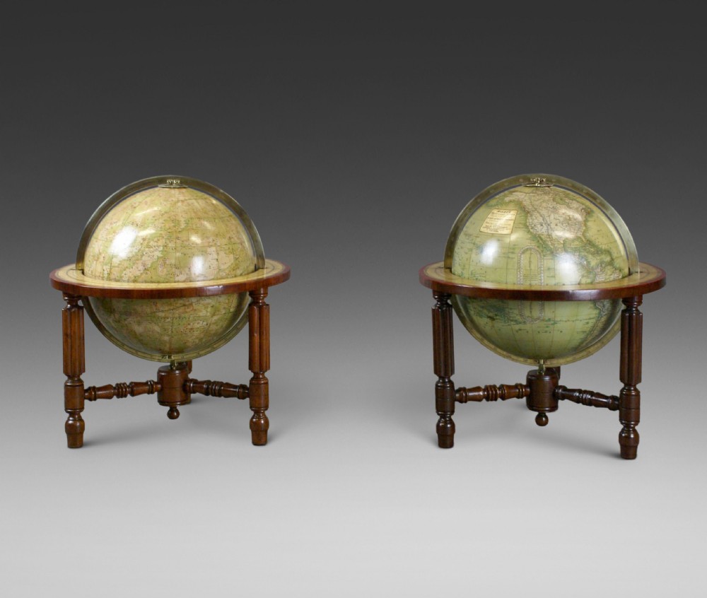 A Pair Of 12' Table Globes By Malby's