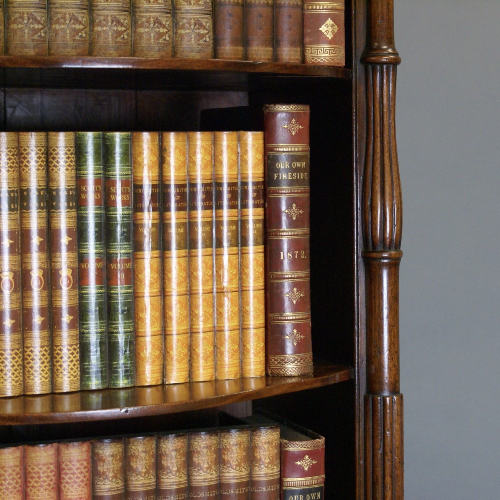 An Unusual Bow-Fronted Open Bookcase View IV