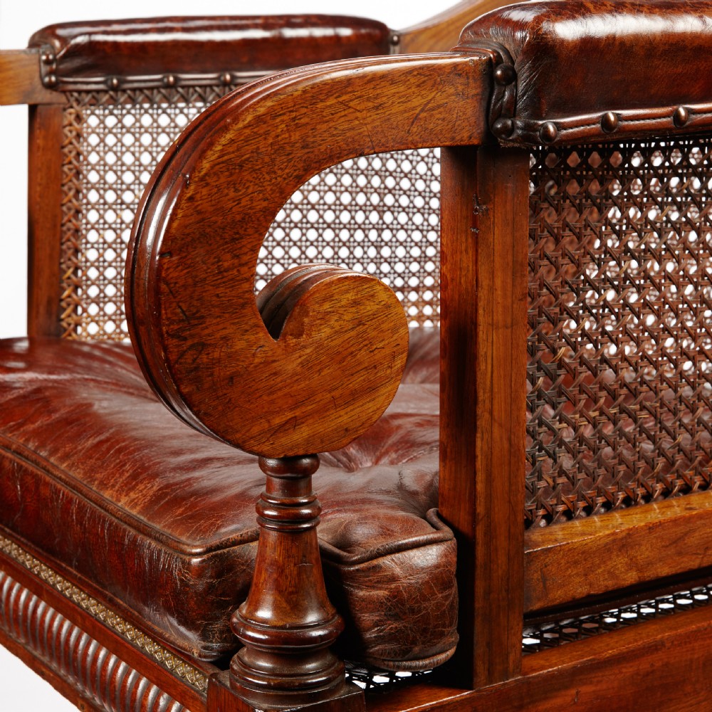 A Fine Regency Mahogany Bergere Chair View III