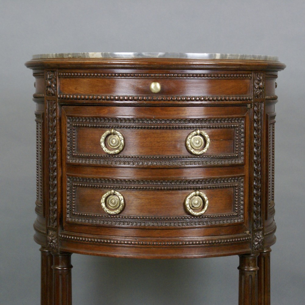 Pair Of French Demi Lune Side Cabinets View V
