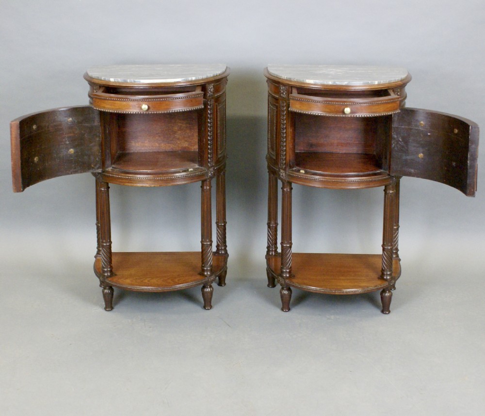 Pair Of French Demi Lune Side Cabinets View VII