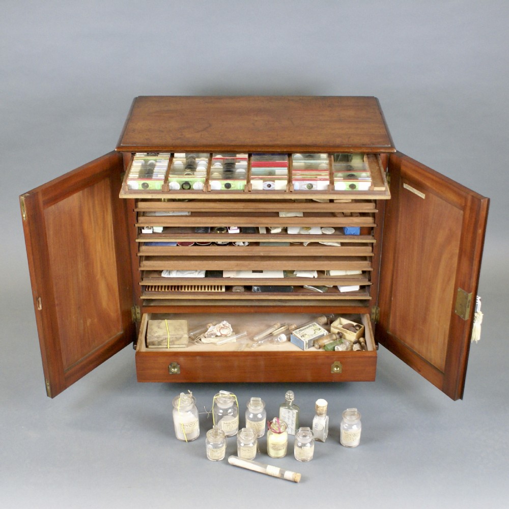 A Victorian Mahogany Microscope Slide Cabinet View VI