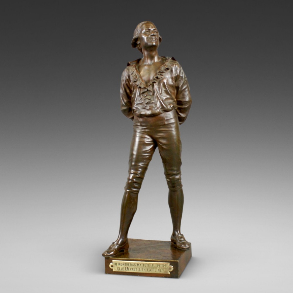 A French Bronze Figure Of Georges Danton, the French revolutionary leader